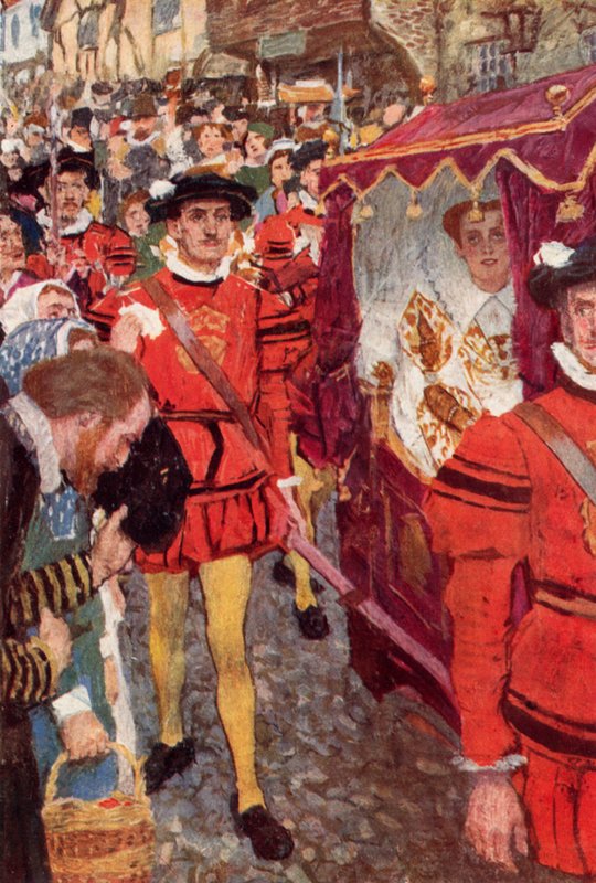 Shakespeare voit la reine passer - after William Hatherell